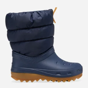 Śniegowce chłopięce ocieplane Crocs Classic Neo Puff Boot K 207684-4PQ 33-34 Granatowe (196265749591) - Buty dla chłopców - miniaturka - grafika 1