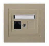 Gniazdka elektryczne - Ospel Kier beżowy Gniazdo komputerowe pojedyncze kat 5eMMC GPK-1W/K/01 GPK-1W/K/01 - miniaturka - grafika 1
