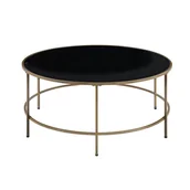 Ławy i stoliki kawowe - Beliani Stolik kawowy czarny/złoty FLORENCE - miniaturka - grafika 1