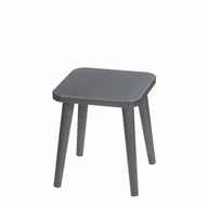 Taborety i hokery - Taboret lub hocker kwadratowy ze sklejki Dark Moon, Wykończenie nogi - buk - farba grafitowa, Wysokość [cm] - 34, Wymiar siedziska [cm] - 30x30 - miniaturka - grafika 1