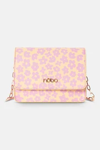 Listonoszka NOBO z łańcuszkiem różowe kwiaty - Nobo - Torebki damskie - miniaturka - grafika 1