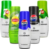 Syropy i koncentraty owocowe - 5x Syrop SodaStream Pepsi + Pepsi MAX + Mirinda + 7UP + Lipton Green Tea - miniaturka - grafika 1