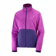 Bluzy sportowe męskie - Bluza Salomon Sntial Warm FZ W Sparkling Grape - miniaturka - grafika 1