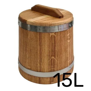 Beczka drewniana dębowa do kiszenia 15l - Beczki - miniaturka - grafika 1