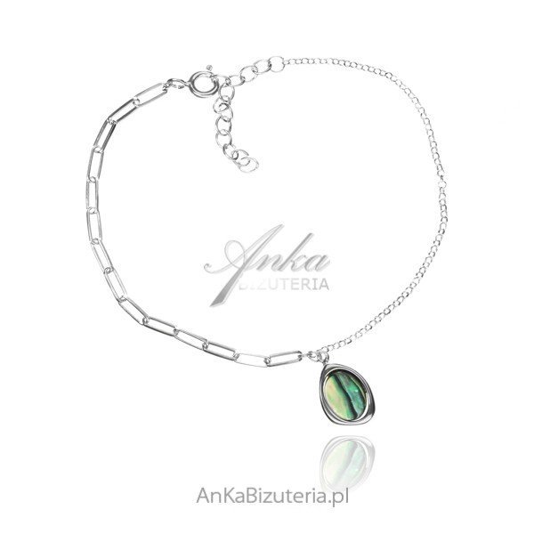 ankabizuteria.pl Bransoletka srebrna z muszlą paola