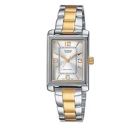 Zegarki damskie - Zegarek Casio LTP-1234PSG-7AEG Silver/Gold/Silver - miniaturka - grafika 1