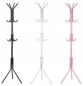 Wieszaki i stojaki - Wieszak Stojak Podłogowy na Ubrania Stojący Loft na Kurtki Ubrania Czarny - miniaturka - grafika 1