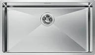 Zlewozmywaki - Foster Zlewozmywak 1718050 QUADRA R12 Komora 86x44 FM na równi z blatem Stal + Ruszt - miniaturka - grafika 1