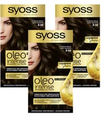 Farby do włosów i szampony koloryzujące - Farba do włosów bez amoniaku głęboki brąz 3x Syoss - miniaturka - grafika 1