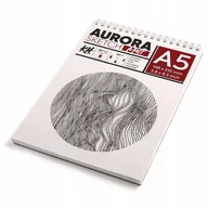 Podobrazia, bloki, papiery - Blok do szkicu AURORA Sketch Matt 160g/m2 A5 spir - miniaturka - grafika 1