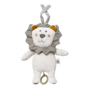 Pluszowa zabawka muzyczna z delikatną kołysanką Leon Lew 23 cm - Grzechotki dla dzieci - miniaturka - grafika 1