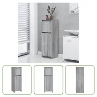 Szafki łazienkowe - The Living Store Szafka łazienkowa szara Sonoma 30x30x95 cm Materiał drewnopochodny - miniaturka - grafika 1