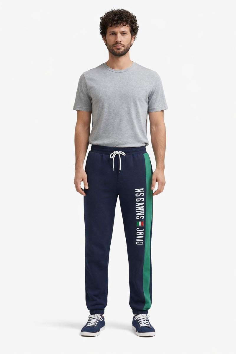TOMMY JEANS DRESOWE SPODNIE Z LAMPASAMI W KOLORZE GRANATOWYM M I4A