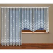 Firany - Firanka żakardowa odpasowana z wszytą taśmą marszczącą 250 x 200 - miniaturka - grafika 1