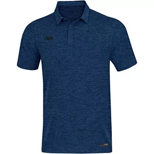 Koszulki męskie - JAKO męska koszulka polo Premium Basics niebieski Marine Meliert L - grafika 1
