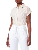 Bluzki damskie - Q/S designed by Bluzka damska z krótkim rękawem, jasny beżowy, 32 - miniaturka - grafika 1