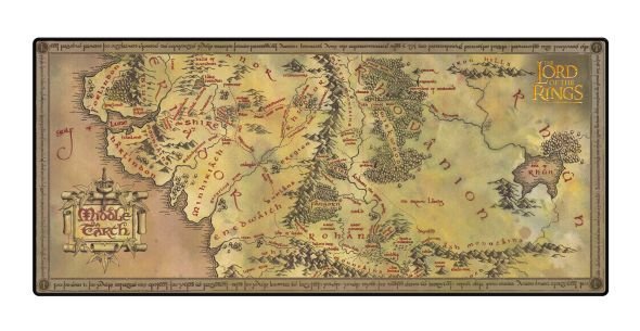 Podkładka pod myszkę gamingowa XXL The Lord Of The Rings Middle Earth podkladka pod mysz 80x36 cm