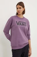 Bluzy damskie - Vans bluza damska kolor fioletowy z nadrukiem VN000A5QCIF1 - miniaturka - grafika 1