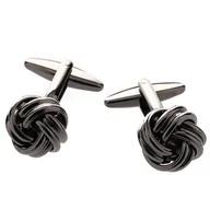 Spinki do mankietów i krawatów - Spinki do mankietów Ołowiane Węzełki SD-9033 - miniaturka - grafika 1