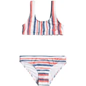 Stroje kąpielowe - Strój kąpielowy dziewczęcy Roxy dwuczęściowy w paski-122 - miniaturka - grafika 1