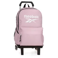 Plecaki szkolne i tornistry - Reebok Boston Plecak Szkolny Dwukomorowy z Przenośnym Wózkiem 15,6 cala Różowy 31x44x15 cm Poliester by Joumma Bags, Różowy kolor, 31x44x15 cms, Dwukomorowy plecak szkolny z wózkiem - miniaturka - grafika 1