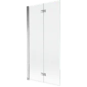 Parawany nawannowe - Mexen Mist parawan nawannowy 2-skrzydłowy lewy 90 x 150 cm, transparent, chrom - 8A9-090-002-01-00-L - miniaturka - grafika 1