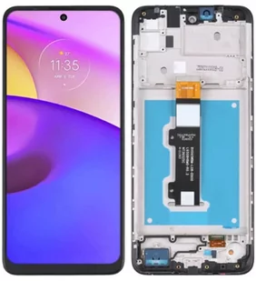 Oryginalny wyświetlacz LCD + ekran dotykowy Motorola Moto E40 XT2159 (Regenerowany) Ramka Czarny - Części serwisowe do telefonów - miniaturka - grafika 1