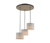 Lampy sufitowe - Leuchten Direkt Lampa wisząca Bark, 3-punktowa, okrągła - miniaturka - grafika 1