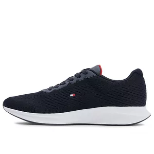 Buty sportowe męskie - Buty Tommy Hilfiger Lightweight Runner FM0FM04563-DW5 - granatowe - grafika 1