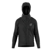 Kurtki męskie - COMPRESSPORT Kurtka biegowa przeciwdeszczowa THUNDERSTORM WATERPROOF JACKET black - miniaturka - grafika 1