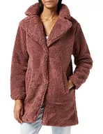 Kurtki damskie - Urban Classics Damska kurtka zimowa damska oversized Sherpa Coat, płaszcz z haczykami i zapięciem na przelotkach, rozmiar XS do 5XL, Różowy (Darkrose 01472), M - miniaturka - grafika 1