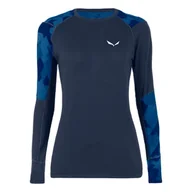 Koszulki i topy damskie - SALEWA Cristallo Warm Amr W L/S tee. Koszulka damska z długim rękawem - miniaturka - grafika 1