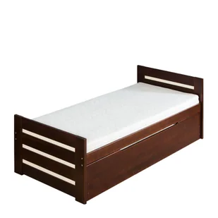 Łóżko Podwójne z Pojemnikiem 90 x 200 + 90 x 197 Dawid Dolmar Sosna Barwiona na Orzech, Wanilia - Łóżka dla dzieci i młodzieży Łóżko Podwójne z Pojemnikiem 90 x 200 + 90 x 197 Dawid Dolmar Sosna Barwiona na Orzech, Wanilia - Łóżka dla dzieci i młodzieży - miniaturka - grafika 1