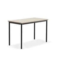Meble do szkół i przedszkoli - Biurko SONITUS PLUS, 1200x600x760 mm, HPL popielaty, redukcja hałasu, antracyt - miniaturka - grafika 1