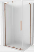 Kabiny prysznicowe - Mexen Velar L kabina prysznicowa rozsuwana 100x70 cm, szron, miedź szczotkowana - 871-100-070-33-65 - miniaturka - grafika 1