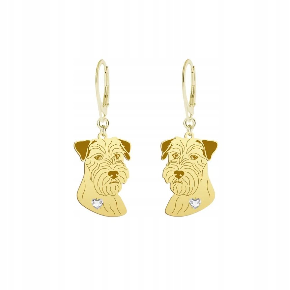 Kolczyki Złote z Jack Russell Terrier Szorstkowłosy 925 Prezent GRAWER