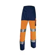 Odzież robocza - Delta Plus Ostrzegawcze spodnie robocze Panostyle z poliestru i bawełny kolor pomarańczowo-granatowy rozmiar M PHPA2OMTM PHPA2OMTM - miniaturka - grafika 1