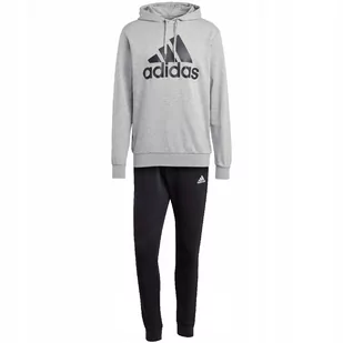 Dres męski adidas Big Logo Terry szaro-czarny IC6749 2XL - Dresy męskie - miniaturka - grafika 1