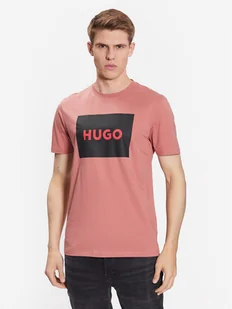 Hugo T-Shirt Dulive222 50467952 Różowy Regular Fit - Koszulki męskie - miniaturka - grafika 1