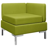 Narożniki - vidaXL Moduł sofy narożnej z poduszką tkanina zielony 287015 - miniaturka - grafika 1