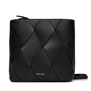 Torebka Calvin Klein Ck Woven Square Crossbody K60K612991 Czarny - Torebki damskie - miniaturka - grafika 1