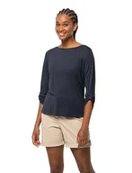 Koszulki i topy damskie - Jack Wolfskin Damska koszulka Coral Coast 3/4 T W przewiewna koszulka - miniaturka - grafika 1