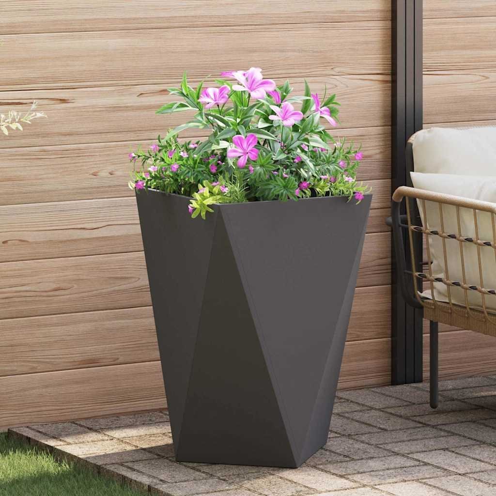 vidaXL Donica Czarny 50 x 50 x 75 cm Stal