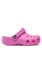 Buty dla dziewczynek - Crocs Klapki Classic Clog K 206991 Różowy - miniaturka - grafika 1
