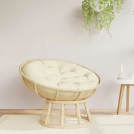 Poduszki na krzesła - vidaXL Okrągła poduszka, kremowa, Ø 100 x11 cm, tkanina Oxford - miniaturka - grafika 1