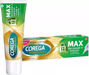 Corega Power Max Mocowanie + Świeżość Krem mocujący do protez zębowych miętowy, 40 g - Produkty na nieświeży oddech - miniaturka - grafika 2