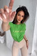Koszulki i topy damskie - T-shirt Goldie La Manuel zielony - SHOPAHOLIC`S DREAM - miniaturka - grafika 1