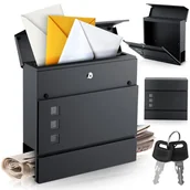 Skrzynki na listy - Skrzynka na listy pocztowa na bramę ogrodzenie antracyt stalowa HM-863 Humberg - miniaturka - grafika 1