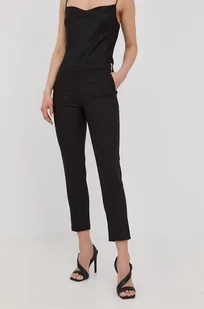 Morgan spodnie damskie kolor czarny dopasowane medium waist - Spodnie damskie - miniaturka - grafika 1