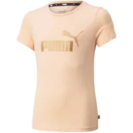 Odzież sportowa dziecięca - Koszulka treningowa dla dzieci Puma ESS+ Logo Tee - miniaturka - grafika 1